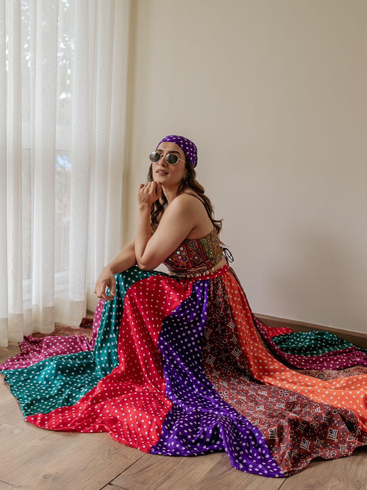 Multicolor Lehenga Set for Indian Festival
