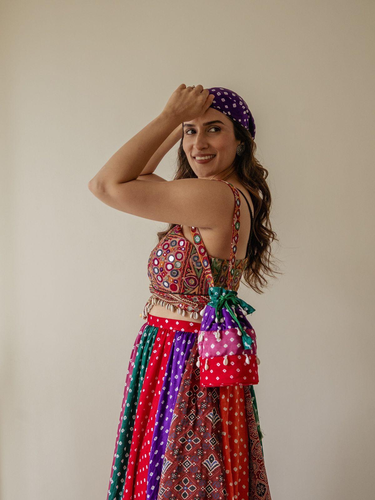 Multicolor Lehenga Set for Indian Festival