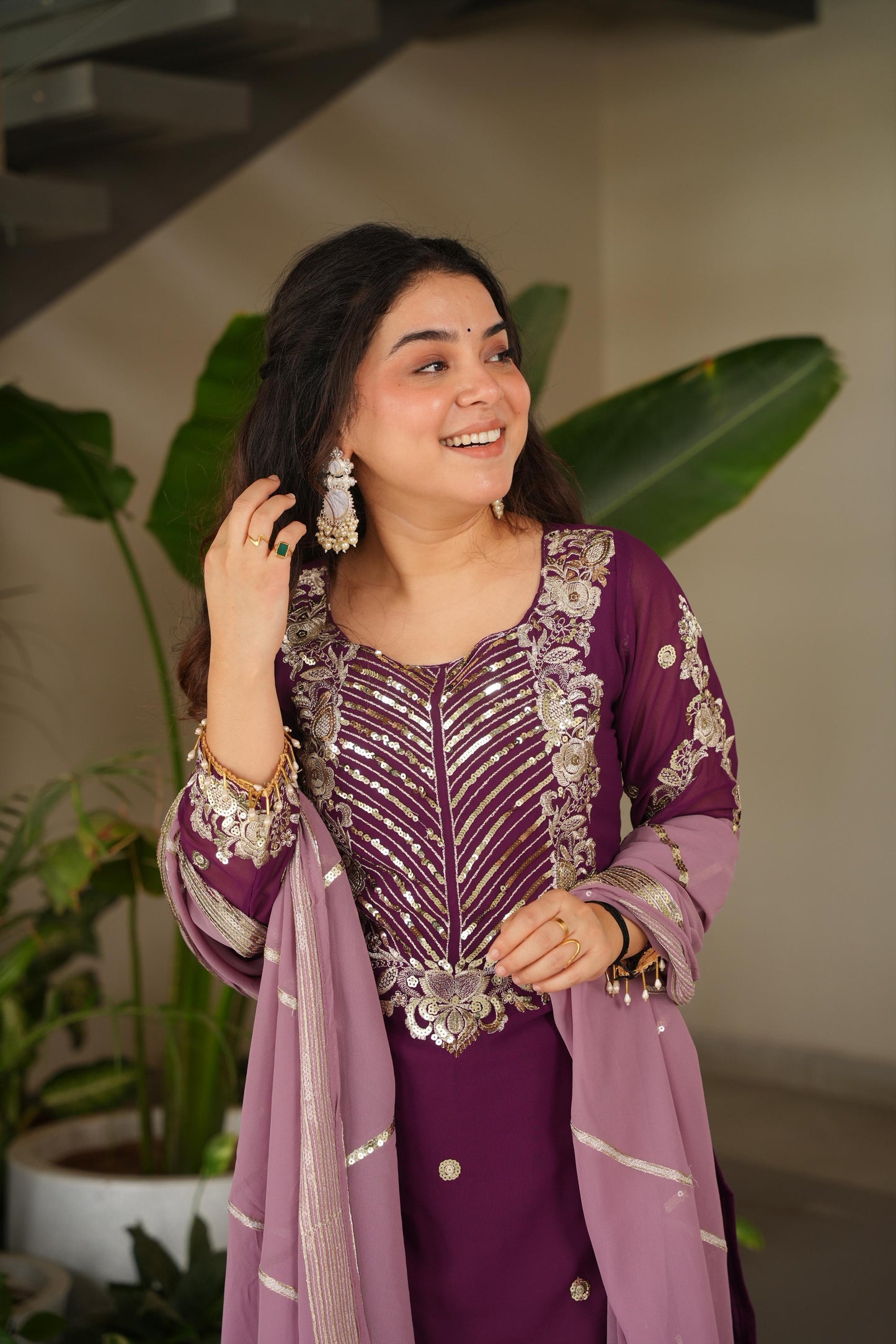 New Designer Top Plazzo Set with Dupatta Collection