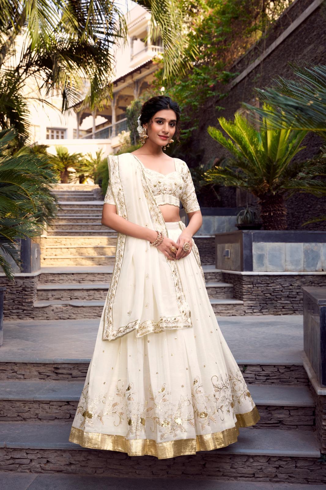 Off-white Lehenga Set Collection for Wedding Events