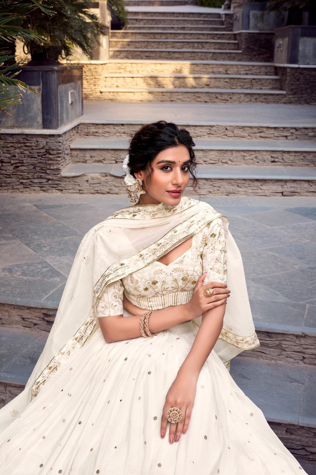 Off-white Lehenga Set Collection for Wedding Events