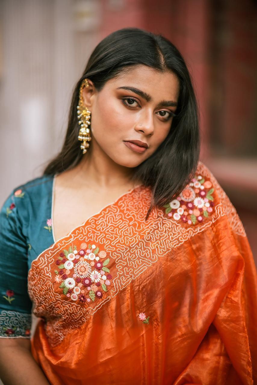 Premium Paper Crush Silk Saree for Women