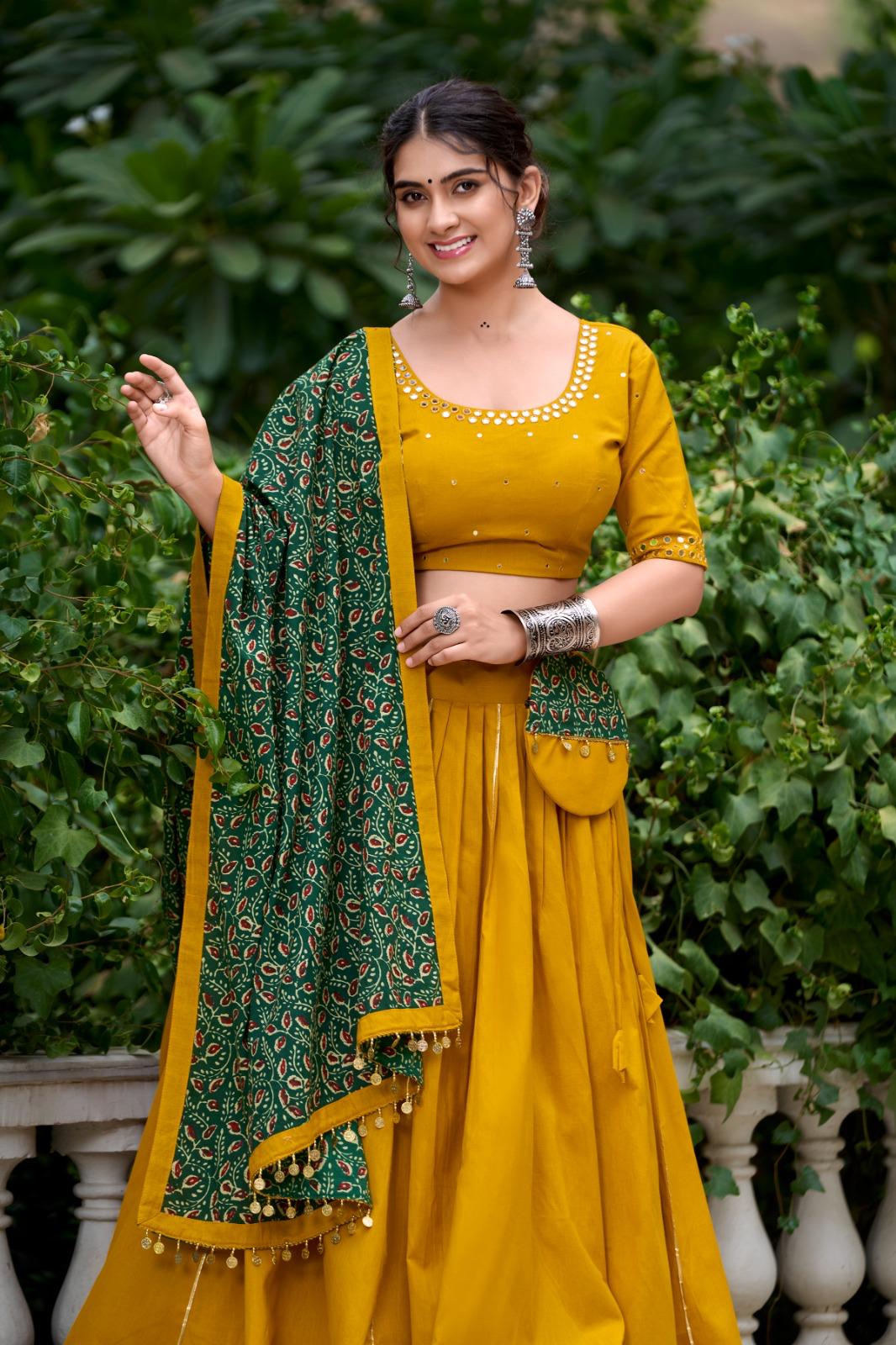Pure Cotton Lehenga Set for Navaratri Festival