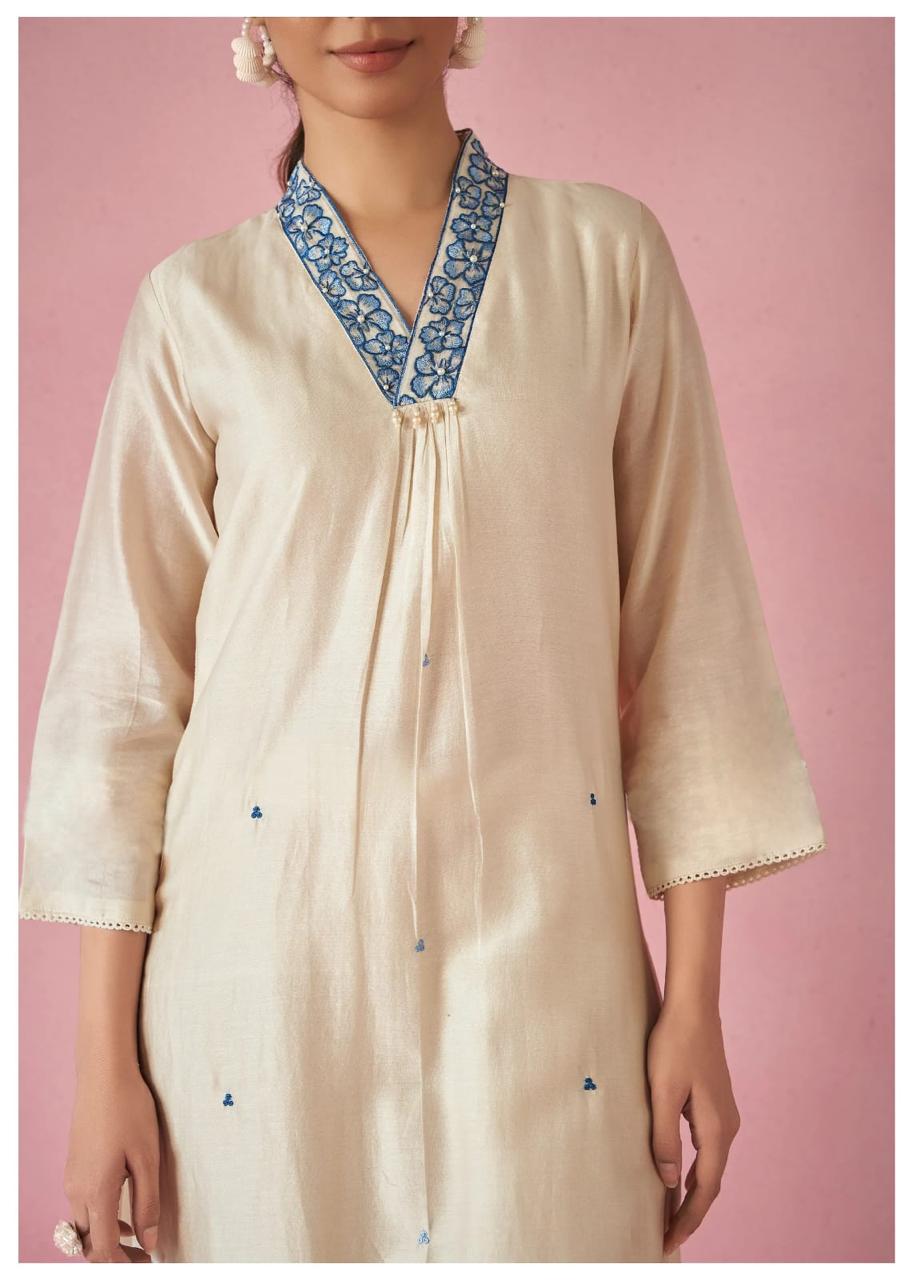 Pure Viscose Reyon Embroidered Suit Set for Women