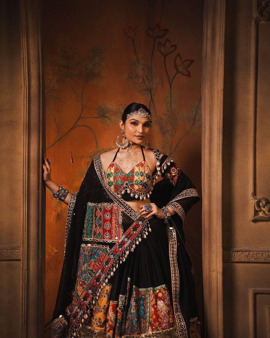 Royal Mirror Work Ghagra Choli with Traditional Touch