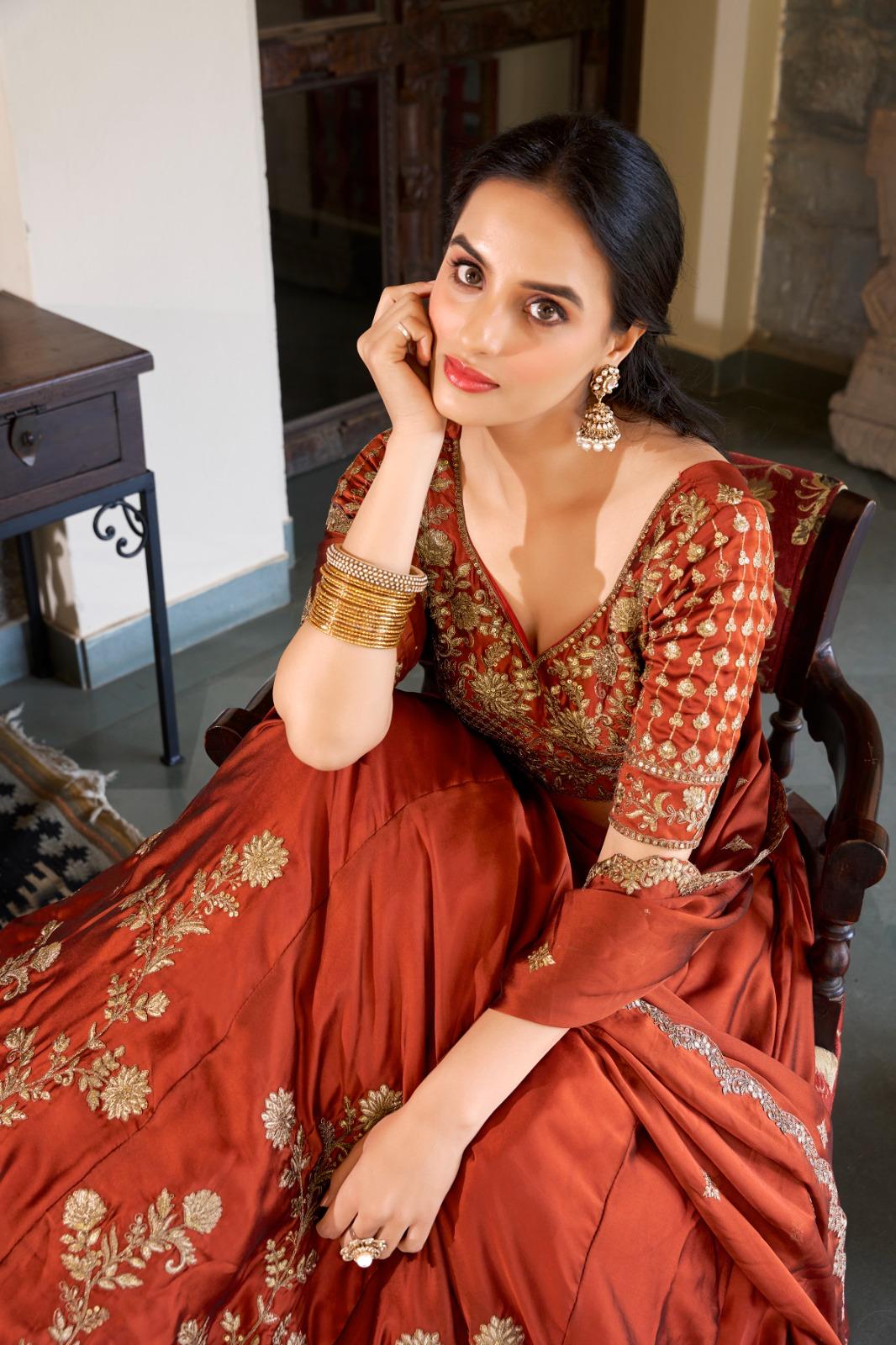 Rust Royale Lehenga Set