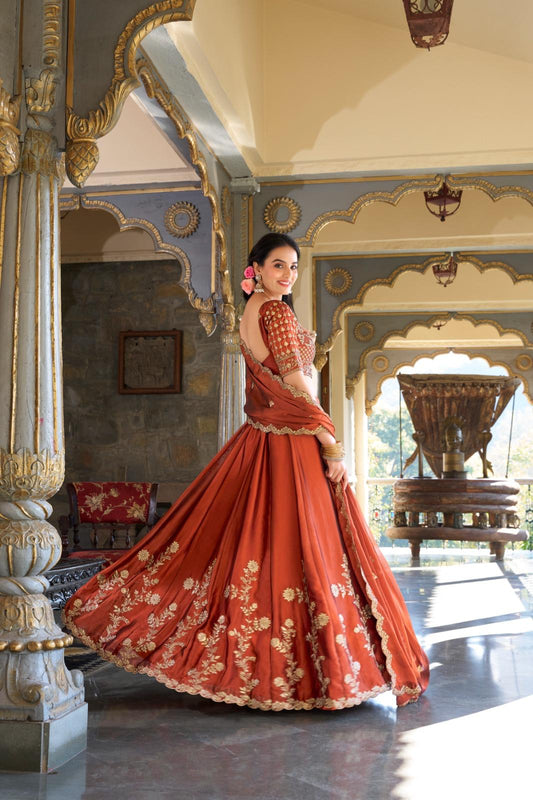 Rust Royale Lehenga Set