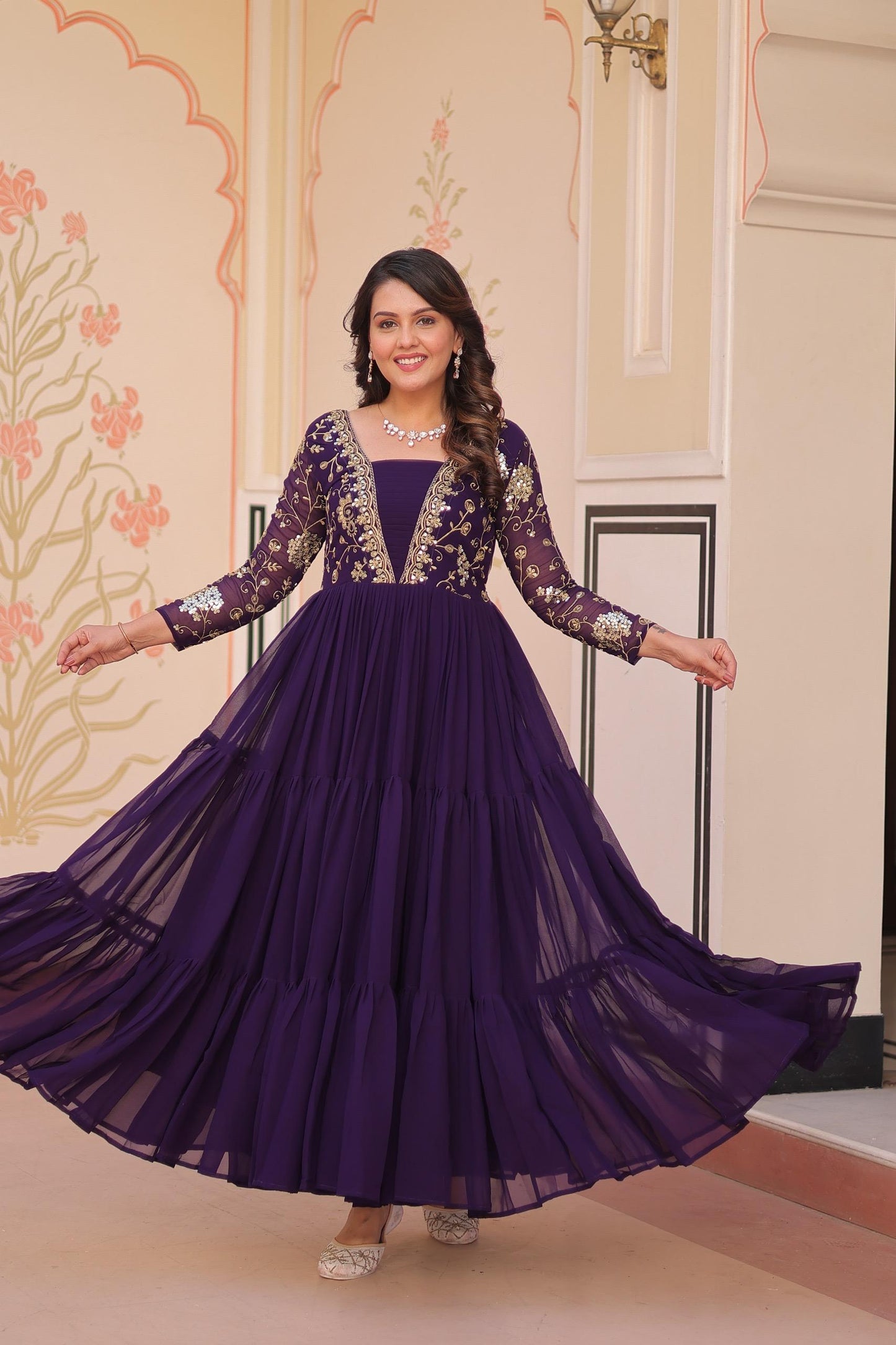 Stylish Floor Length Anarkali Gown for Special Events