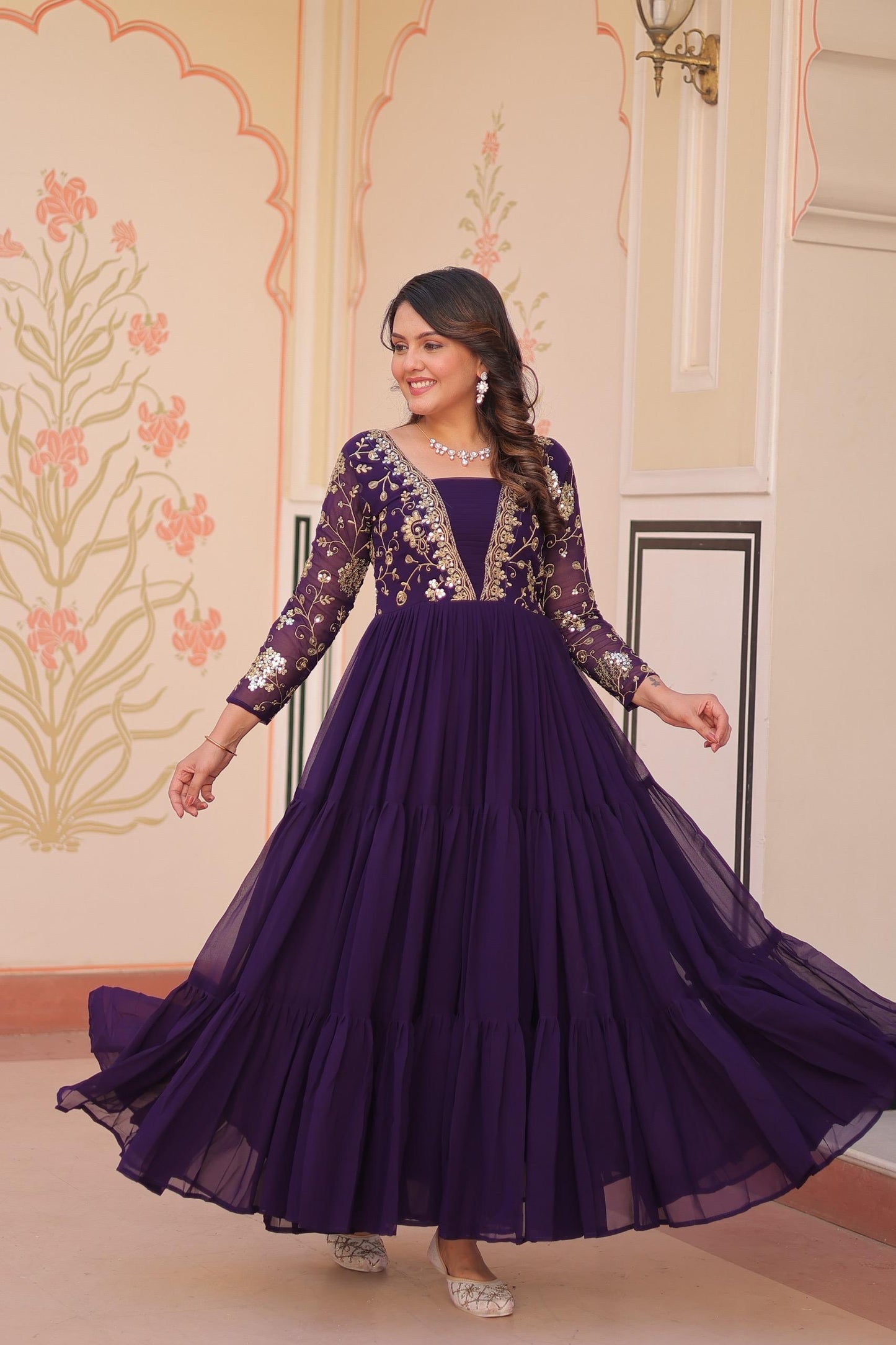 Stylish Floor Length Anarkali Gown for Special Events