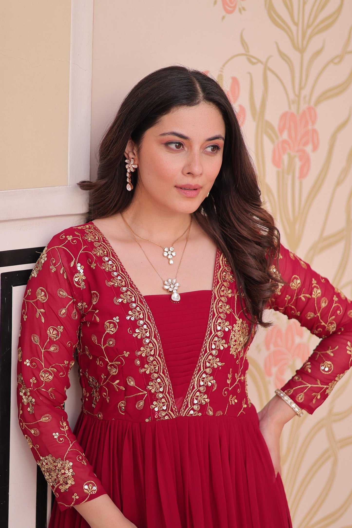 Stylish Floor Length Anarkali Gown for Special Events