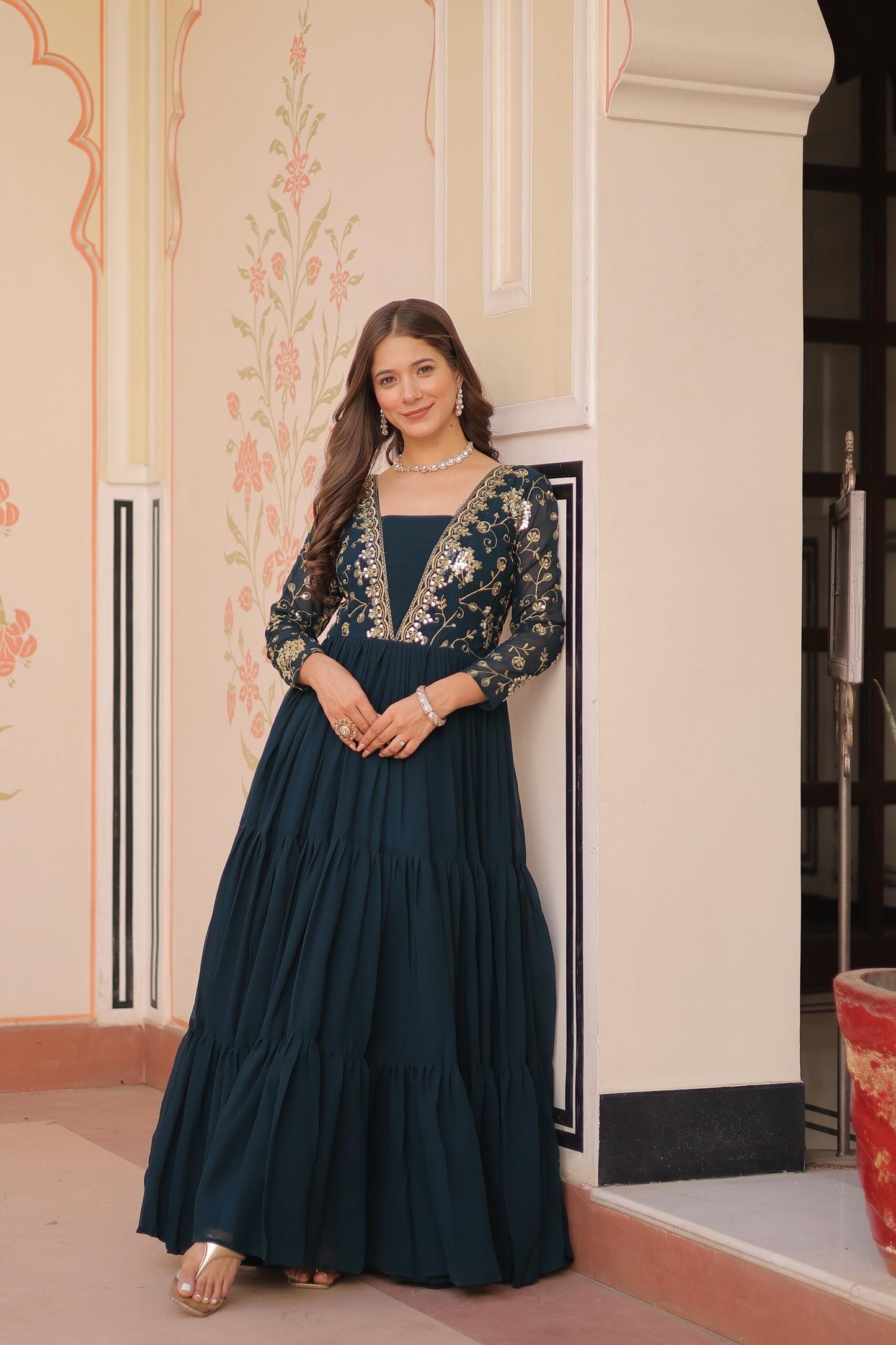 Stylish Floor Length Anarkali Gown for Special Events