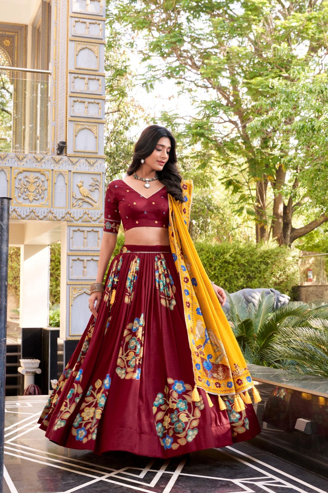 Tasar Silk Lehenga Collection for Women, Events