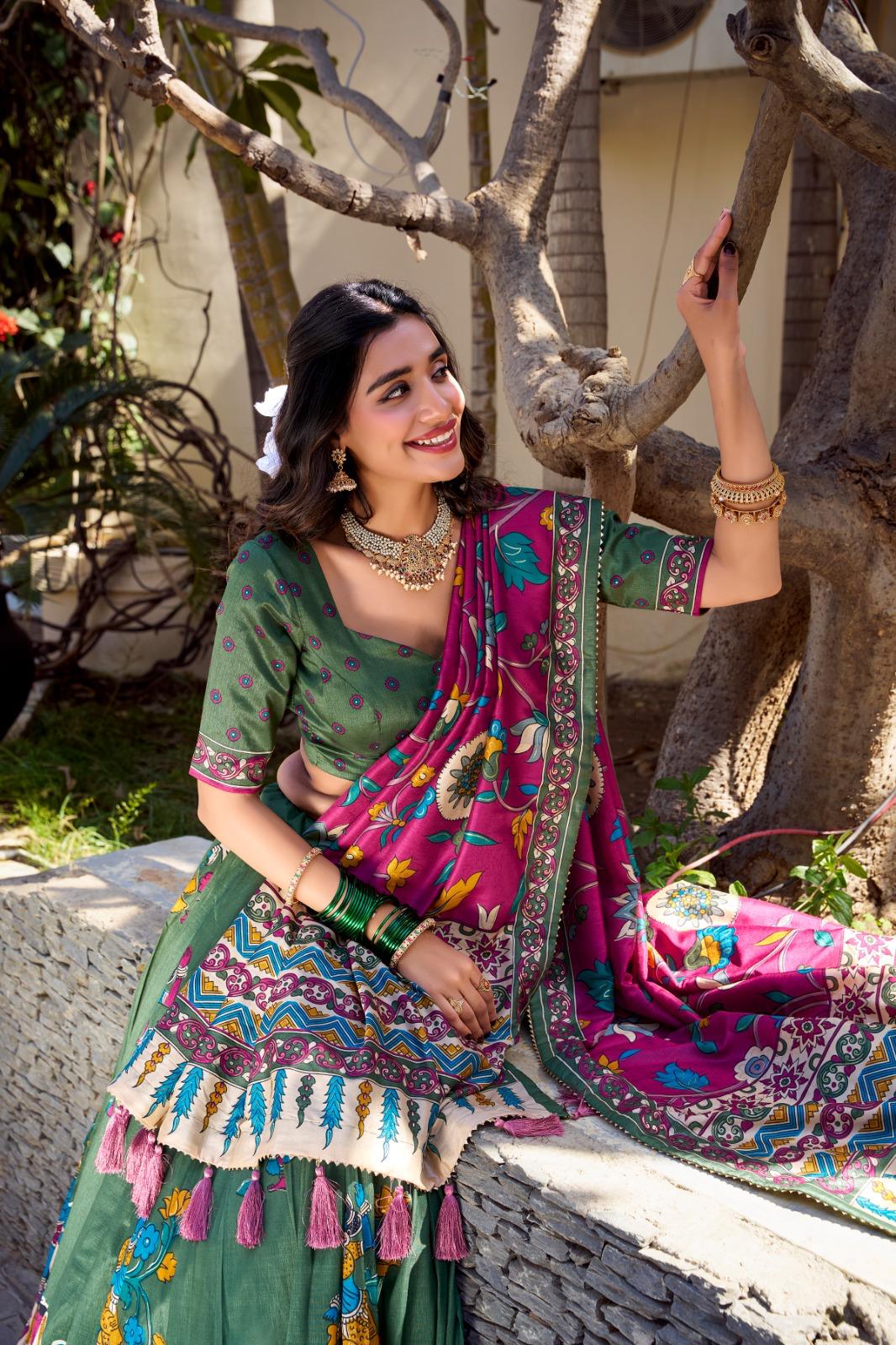 Tasar Silk Lehenga Collection for Women & Girls