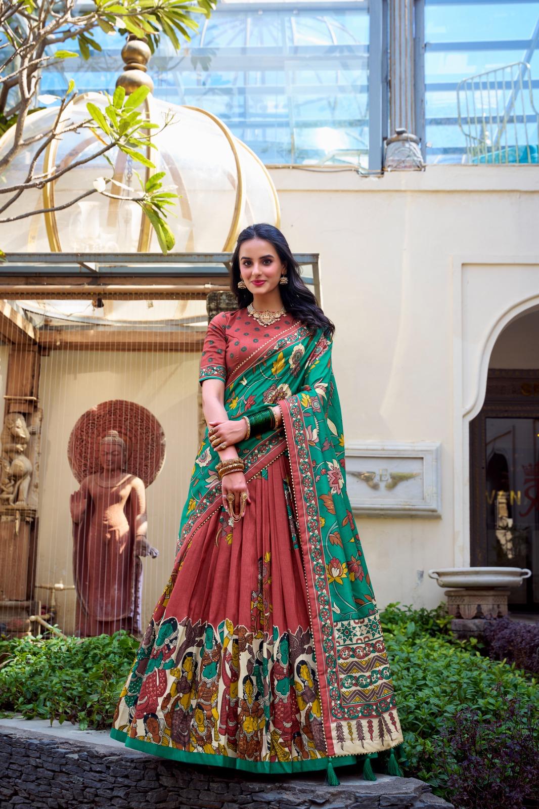 Tasar Silk Lehenga Collection for Women & Girls