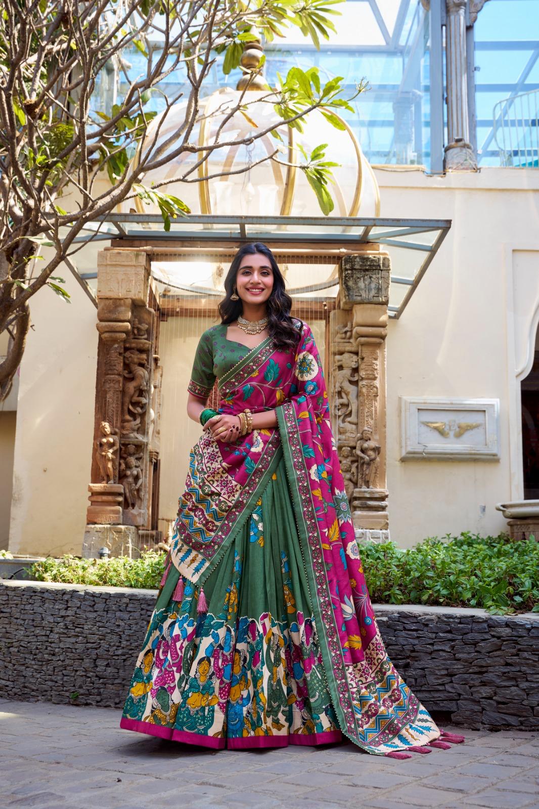 Tasar Silk Lehenga Collection for Women & Girls