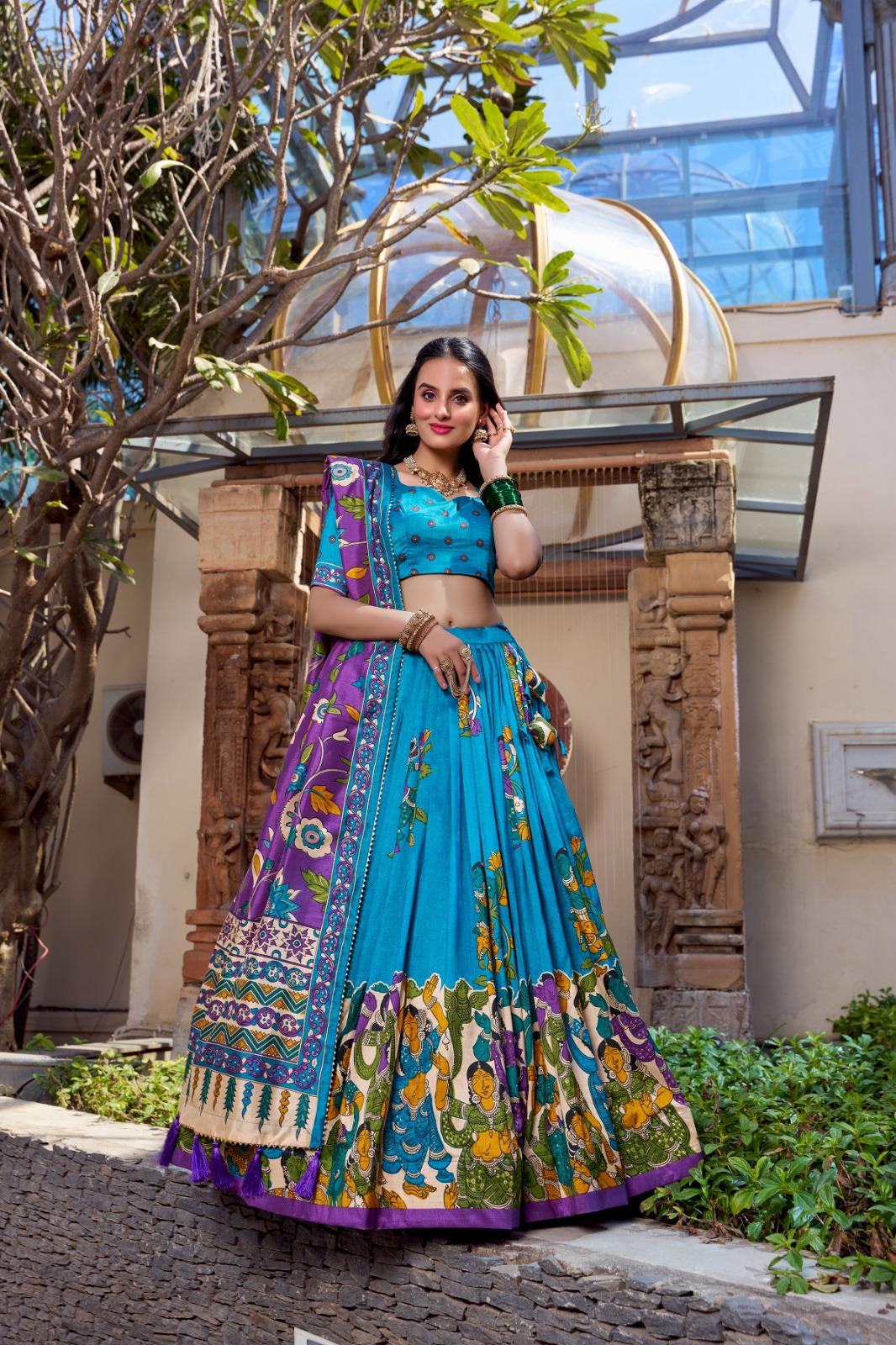 Tasar Silk Lehenga Collection for Women & Girls