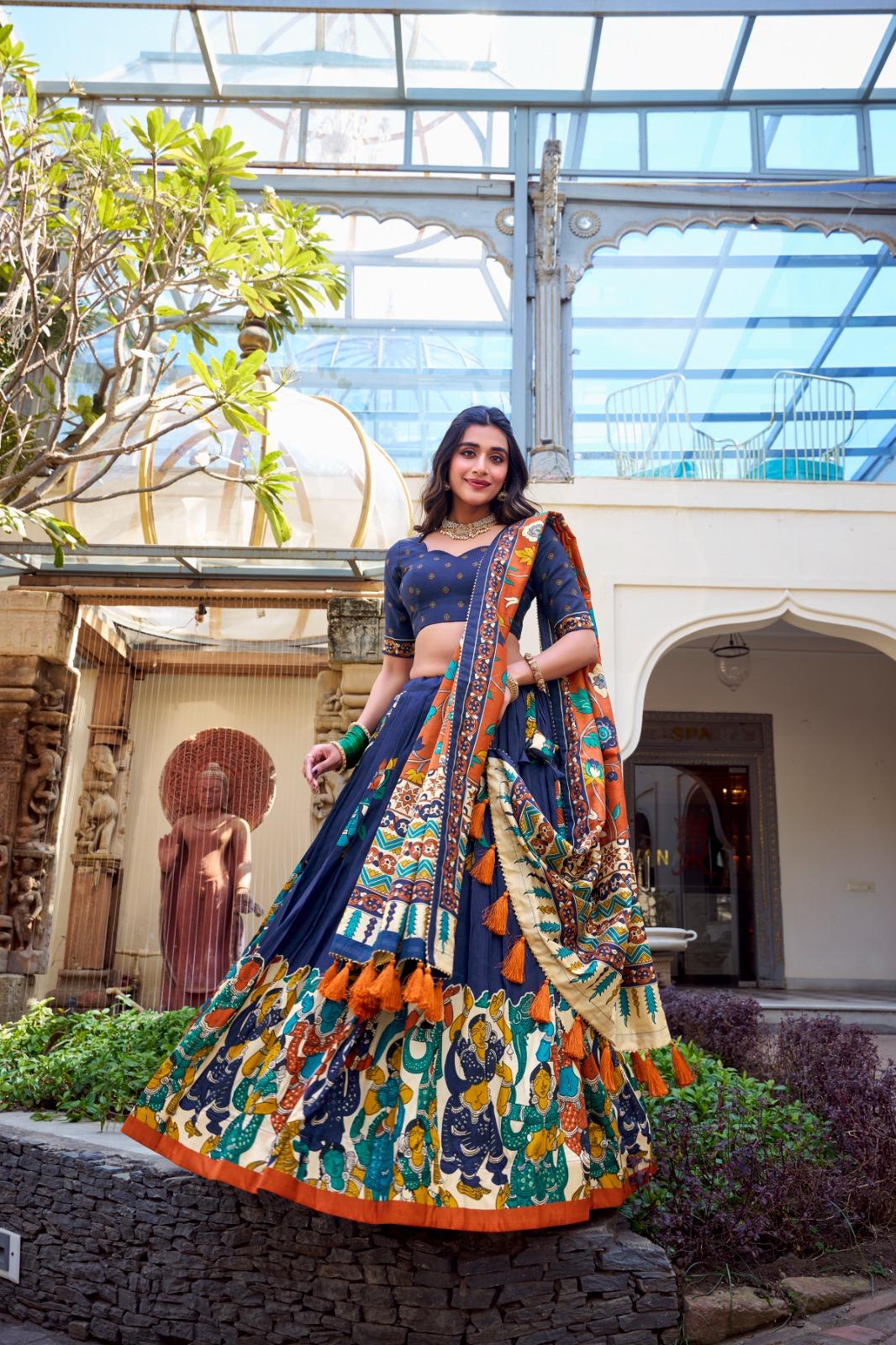 Tasar Silk Lehenga Collection for Women & Girls