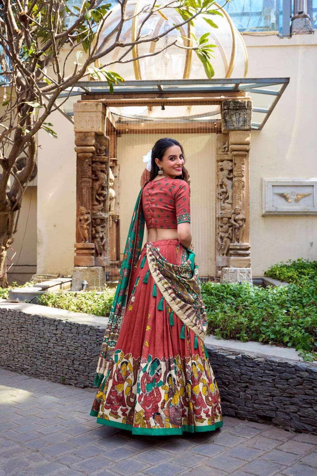 Tasar Silk Lehenga Collection for Women & Girls
