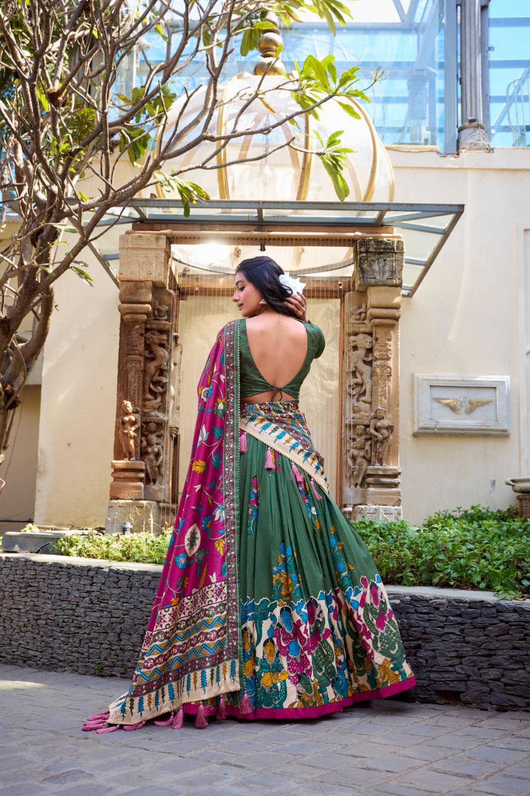 Tasar Silk Lehenga Collection for Women & Girls