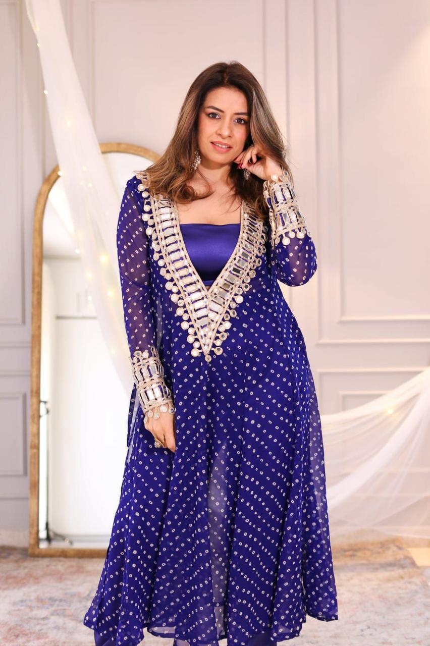 Three Piece Ready to Wear Kurta Pant with Tube Blouse