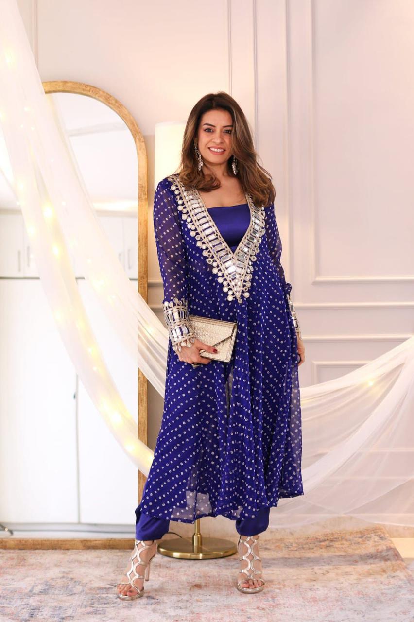 Three Piece Ready to Wear Kurta Pant with Tube Blouse