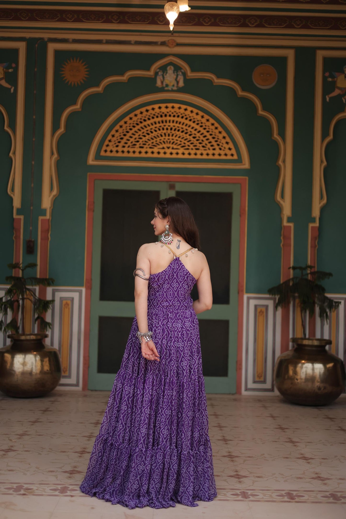 Traditional Georgette Gown for Garba Occasion