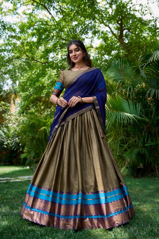 Traditional Silk Lehenga Set with Dupatta for Occasions