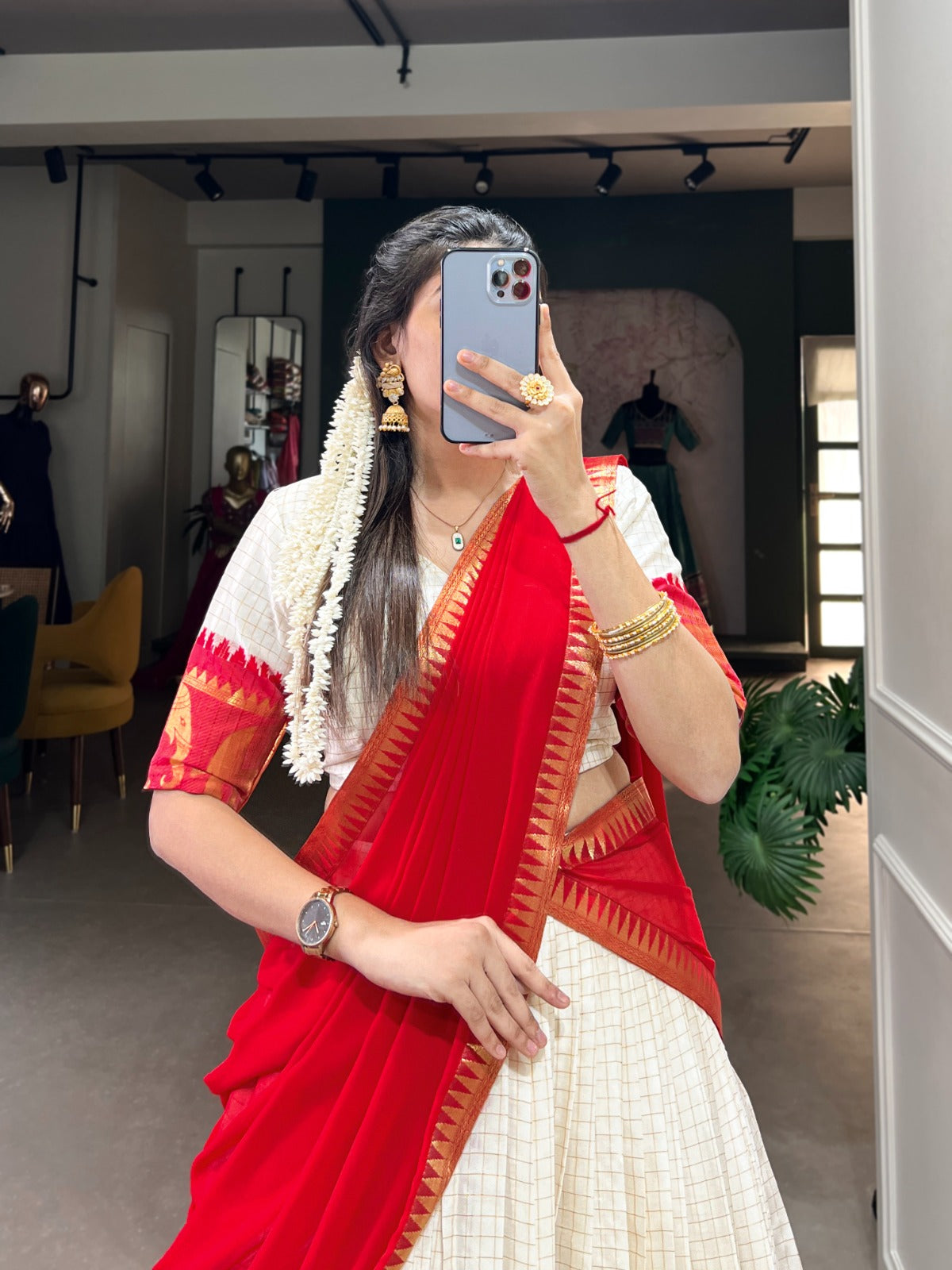 Traditional Kalyani Cotton Lehenga Choli with Dupatta