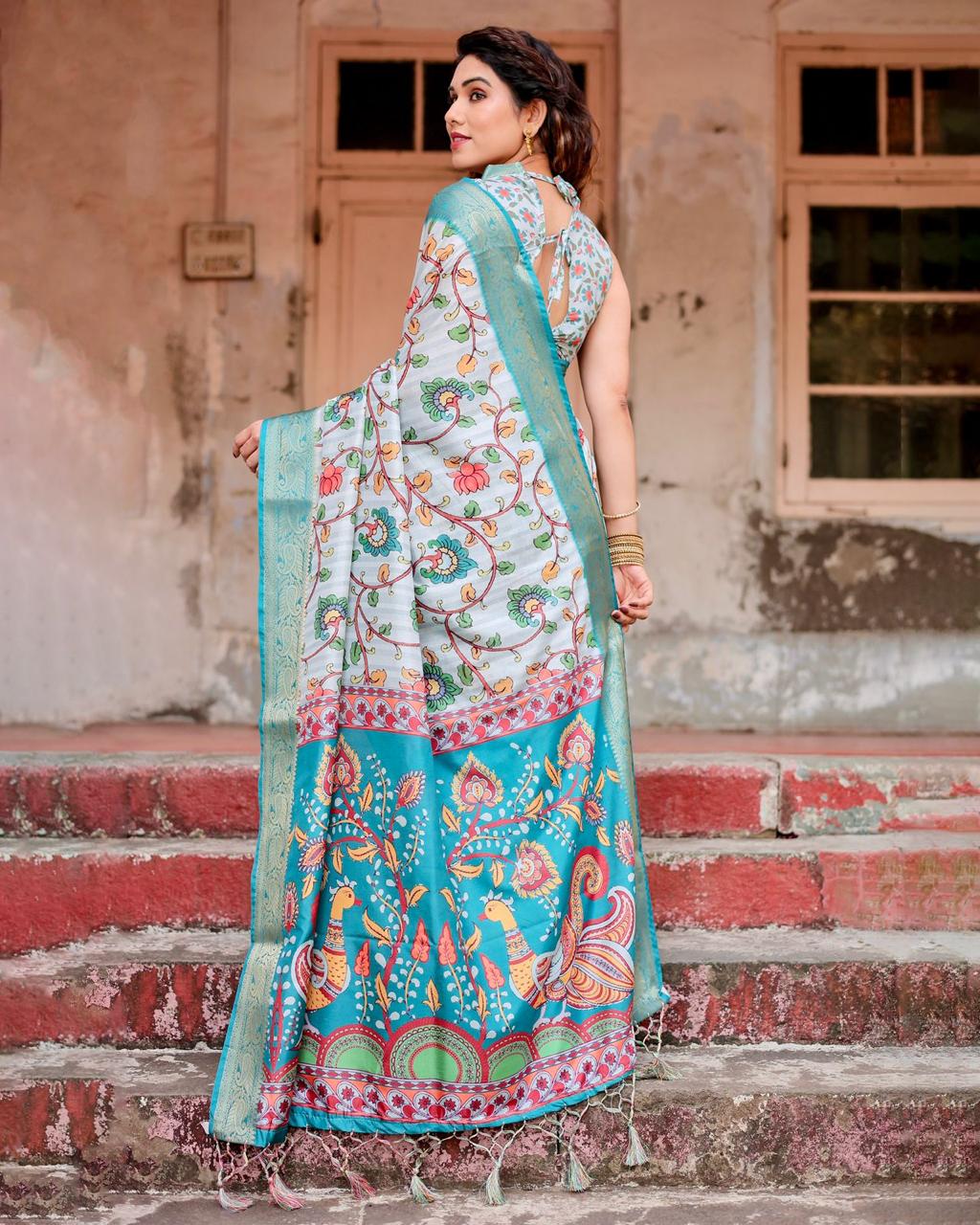 Tussar Silk Saree for Party, Events or Festivals