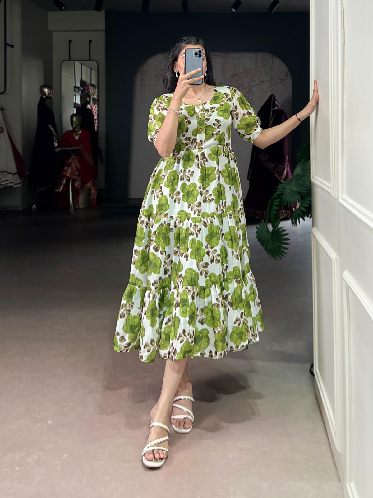 Vichritra Silk Kurti, or Frock for Girl Summer Wear