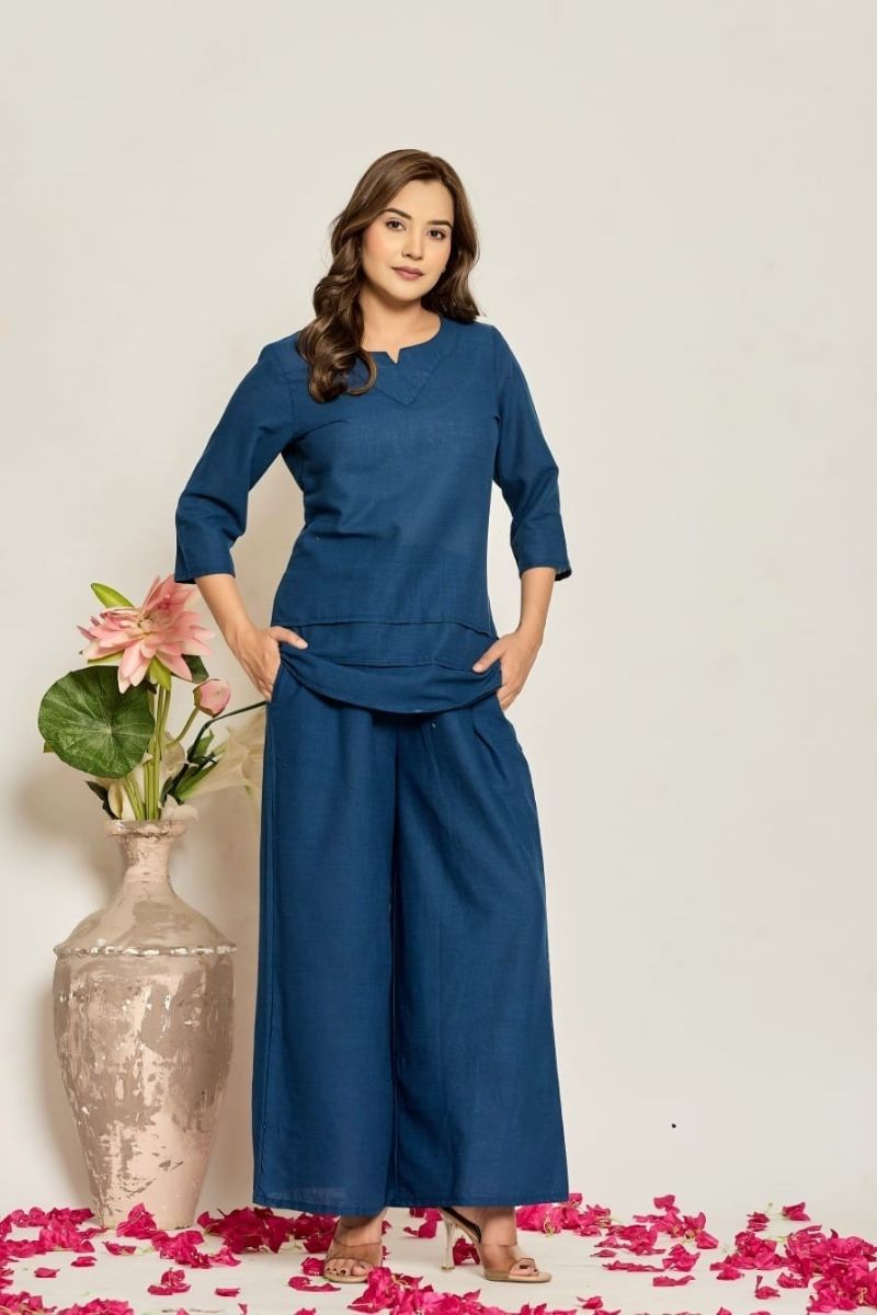 Western Base wide pants Co-Ord set for Women Wear