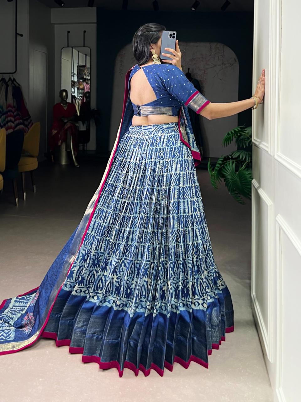 Zarakh Printed Lehenga Choli with Dupatta