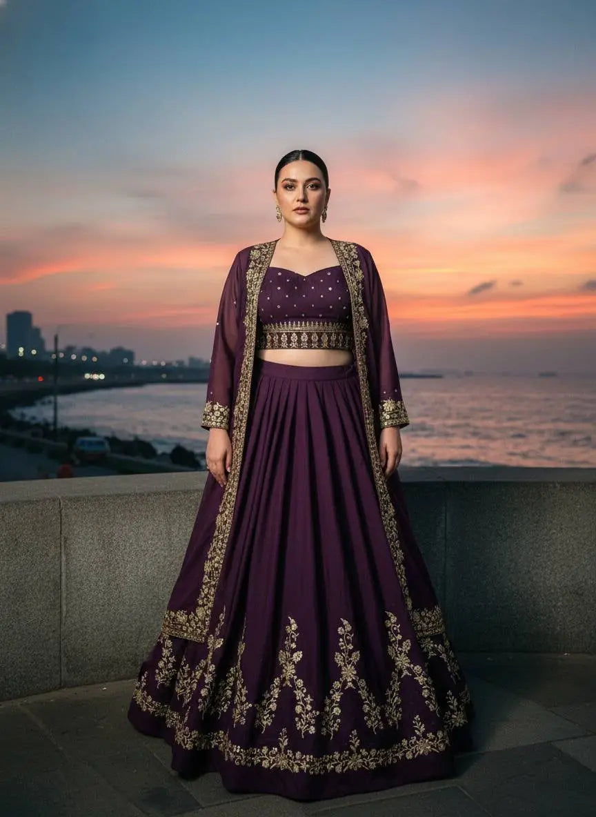 Indo-Western Lehenga Choli Set