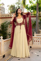 3 - Piece Stylish Gown Set
