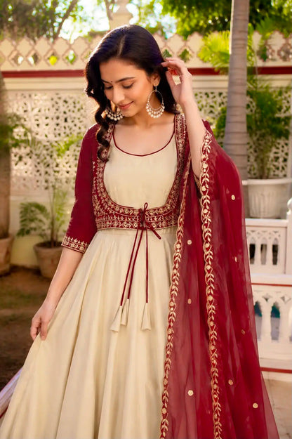3 - Piece Stylish Gown Set