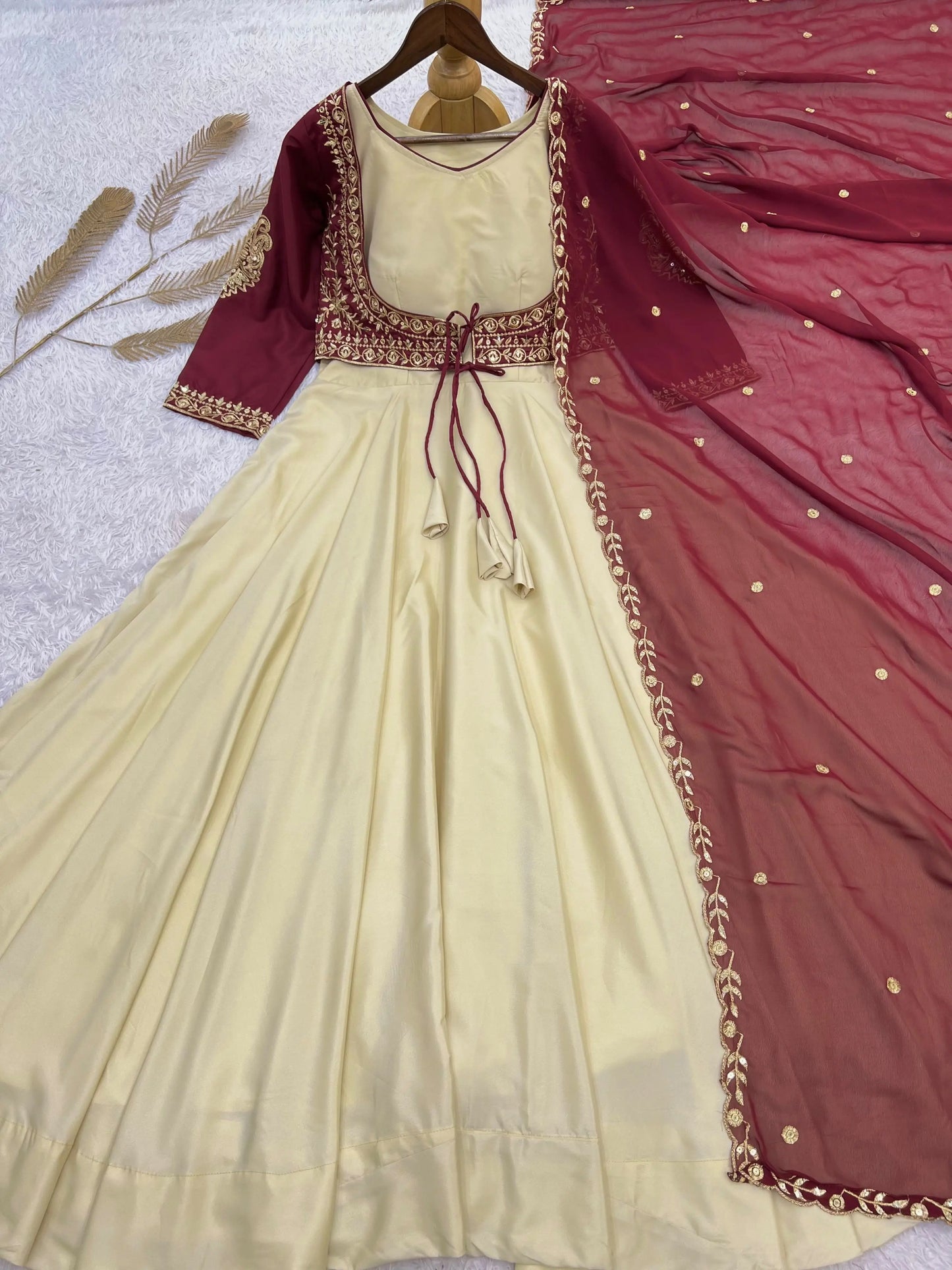 3 - Piece Stylish Gown Set