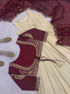 3 - Piece Stylish Gown Set