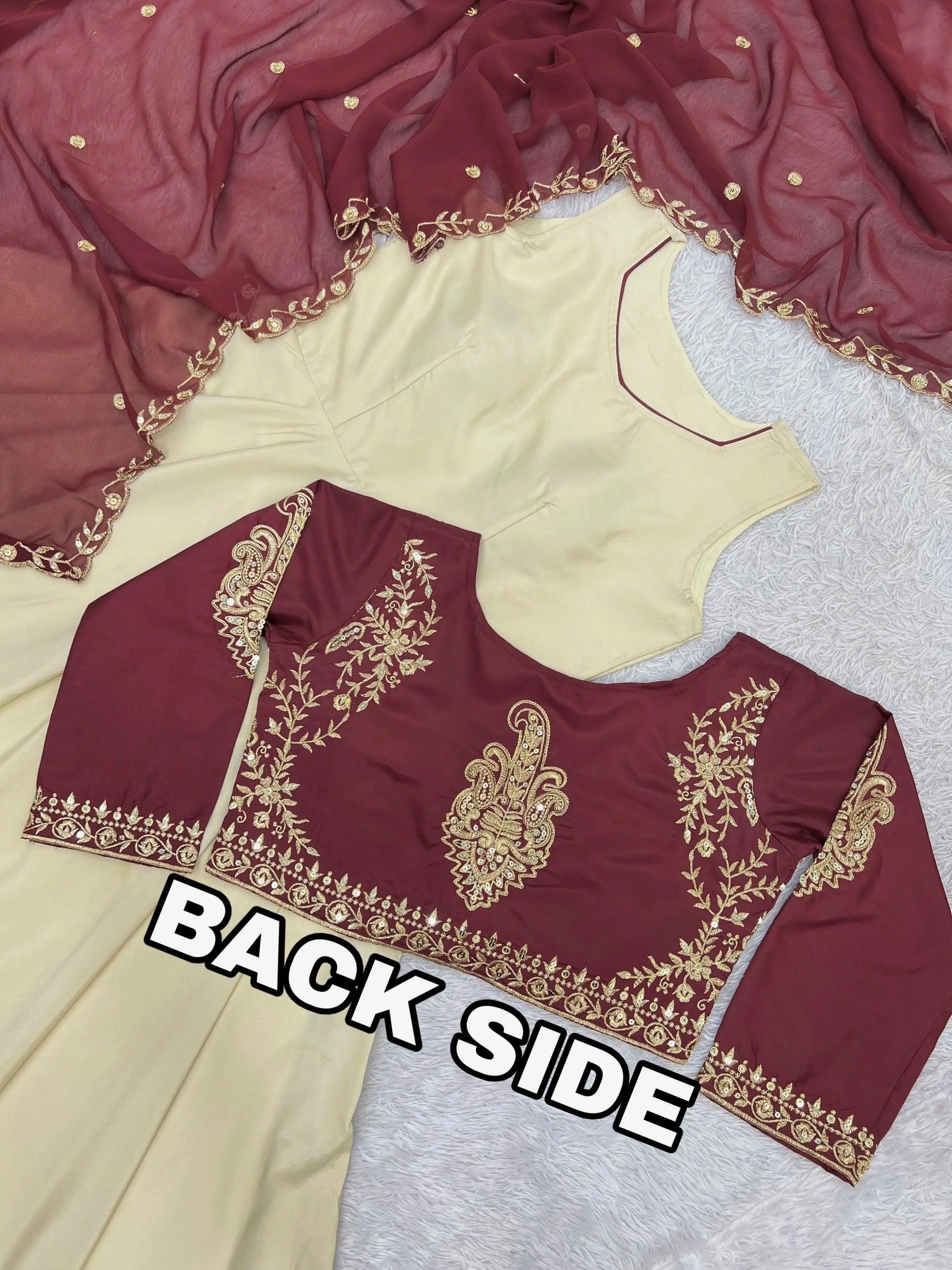 3 - Piece Stylish Gown Set