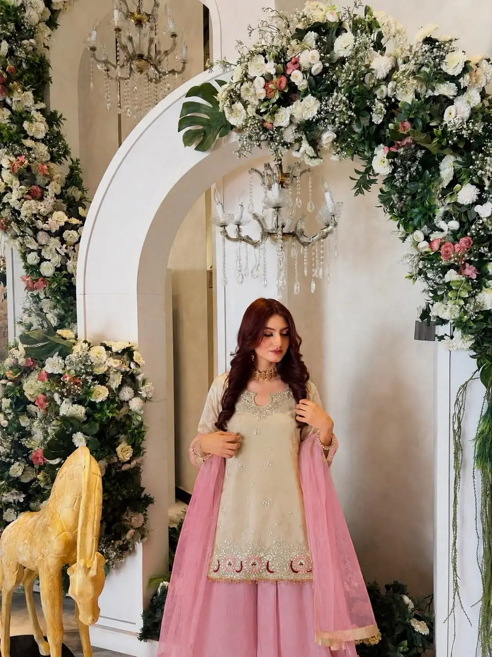 3 Piece Top Plazzo Dupatta Set