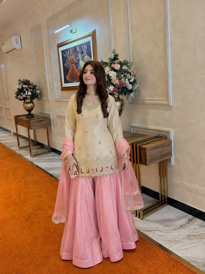 3 Piece Top Plazzo Dupatta Set