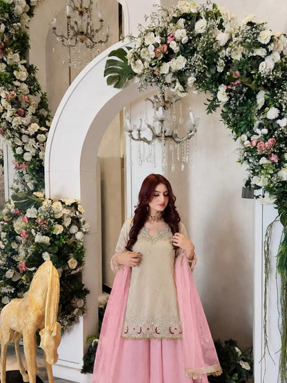 3 Piece Top Plazzo Dupatta Set