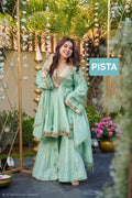 Aliya Cut Mirror Work Suit Set
