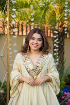 Aliya Cut Mirror Work Suit Set