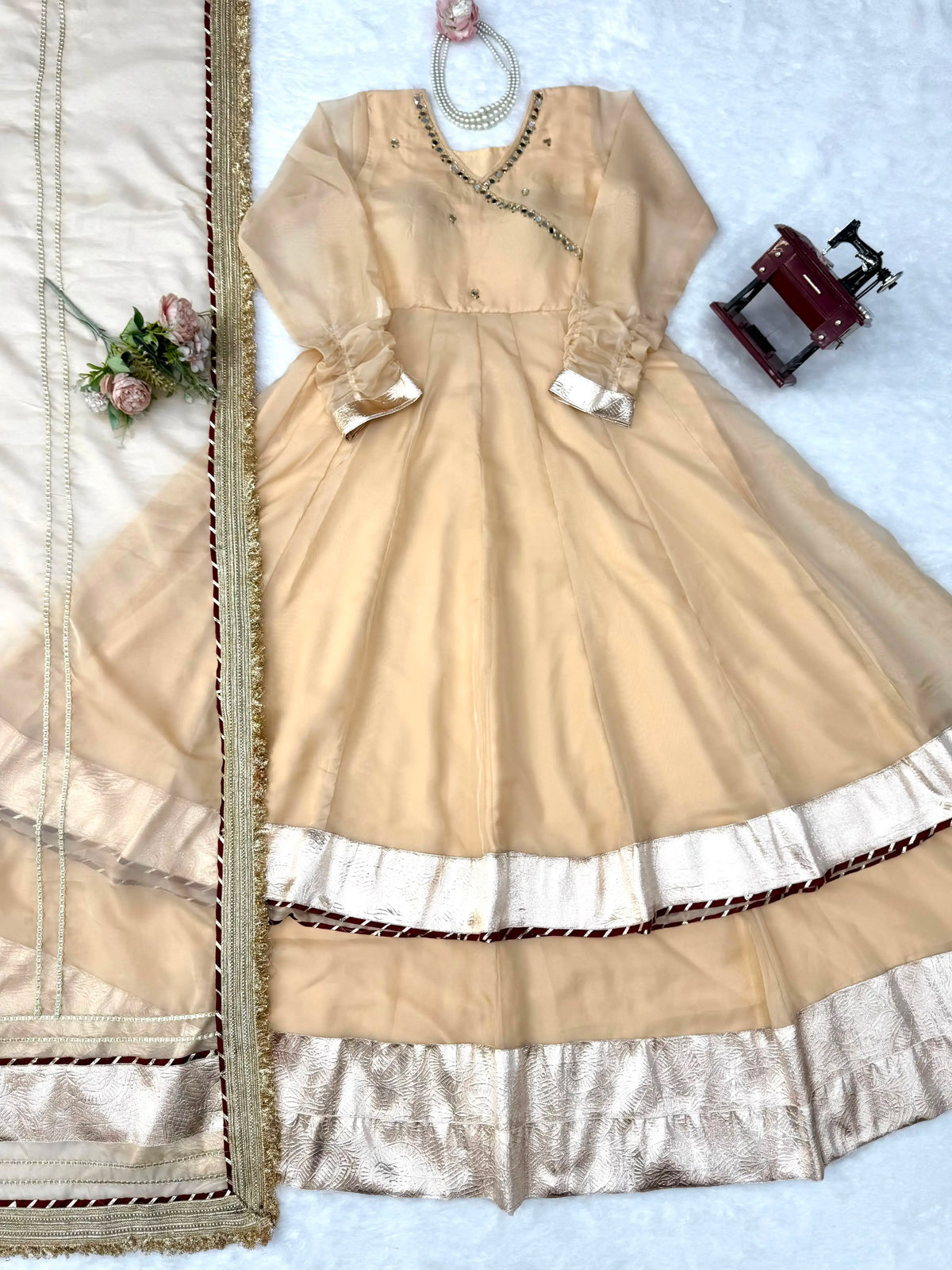 Anarkali 3 Piece Gown Set