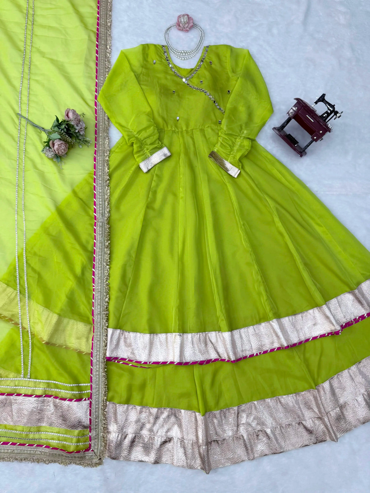 Anarkali 3 Piece Gown Set