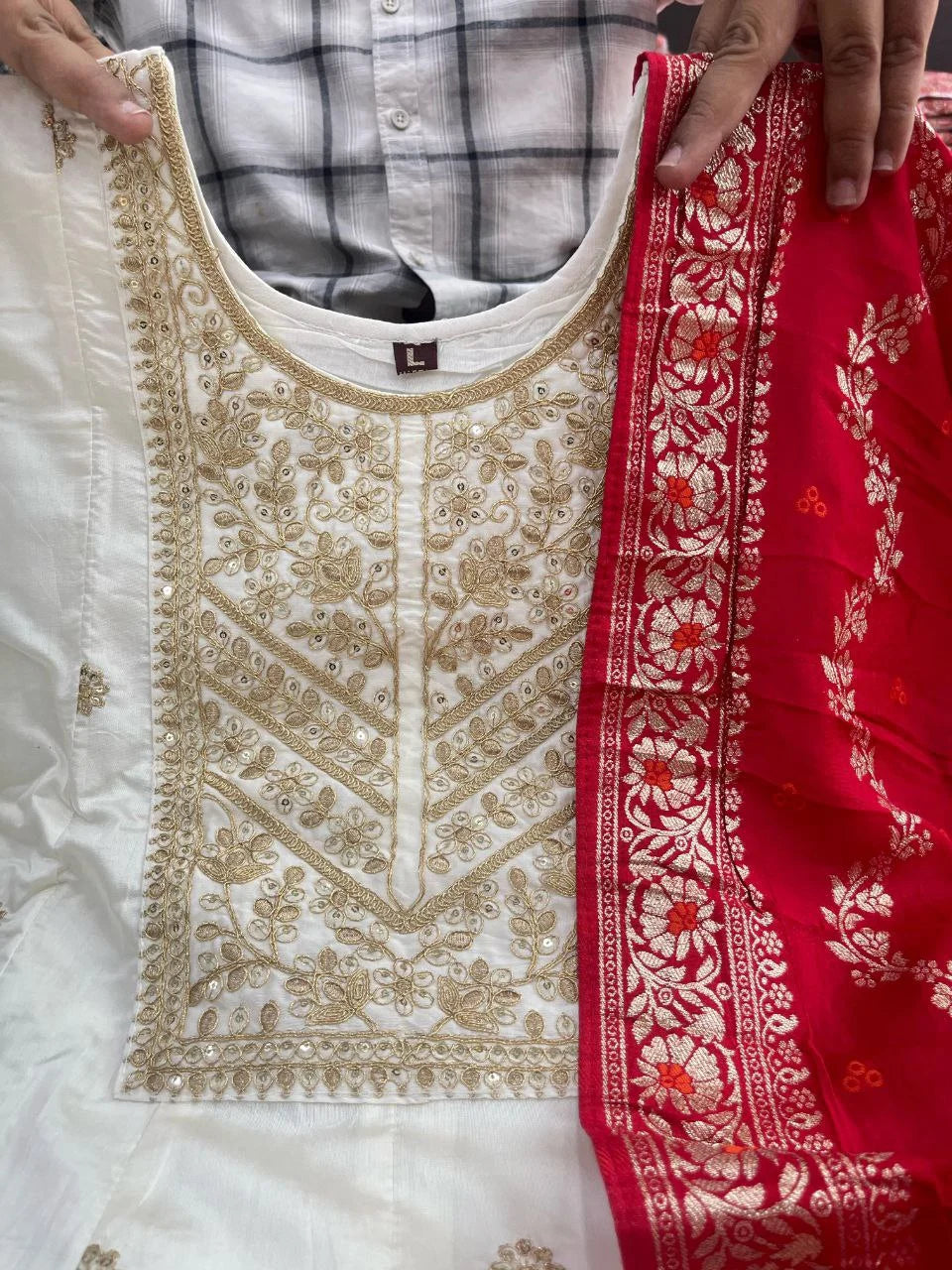 Anarkali Flared Kurti Pant Dupatta Set