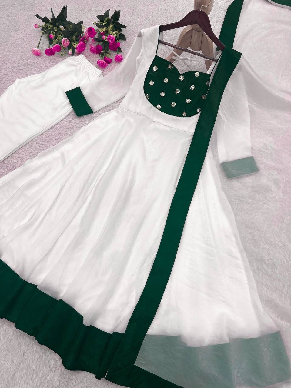 Anarkali Gown Set with Dupatta