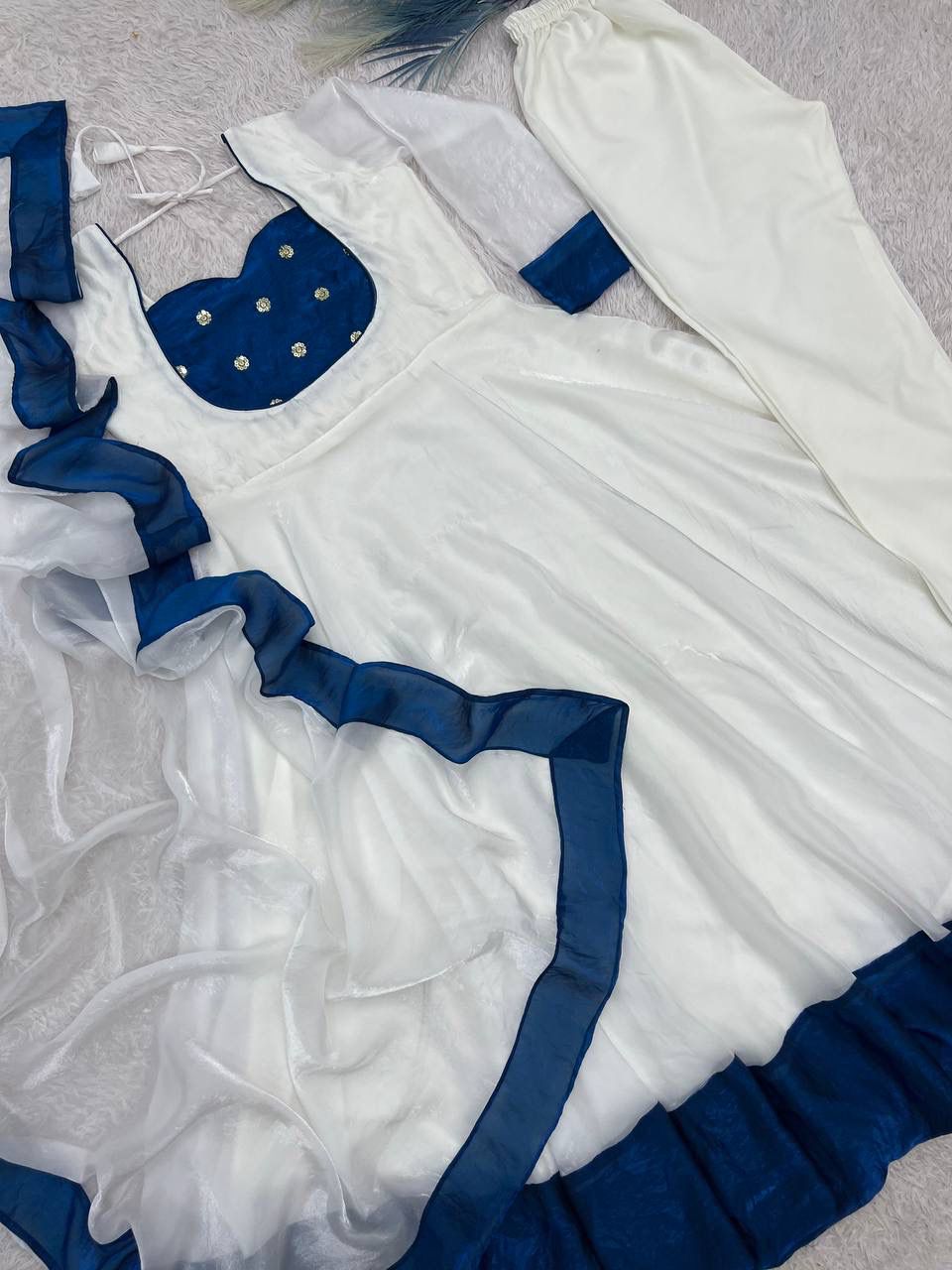 Anarkali Gown Set with Dupatta
