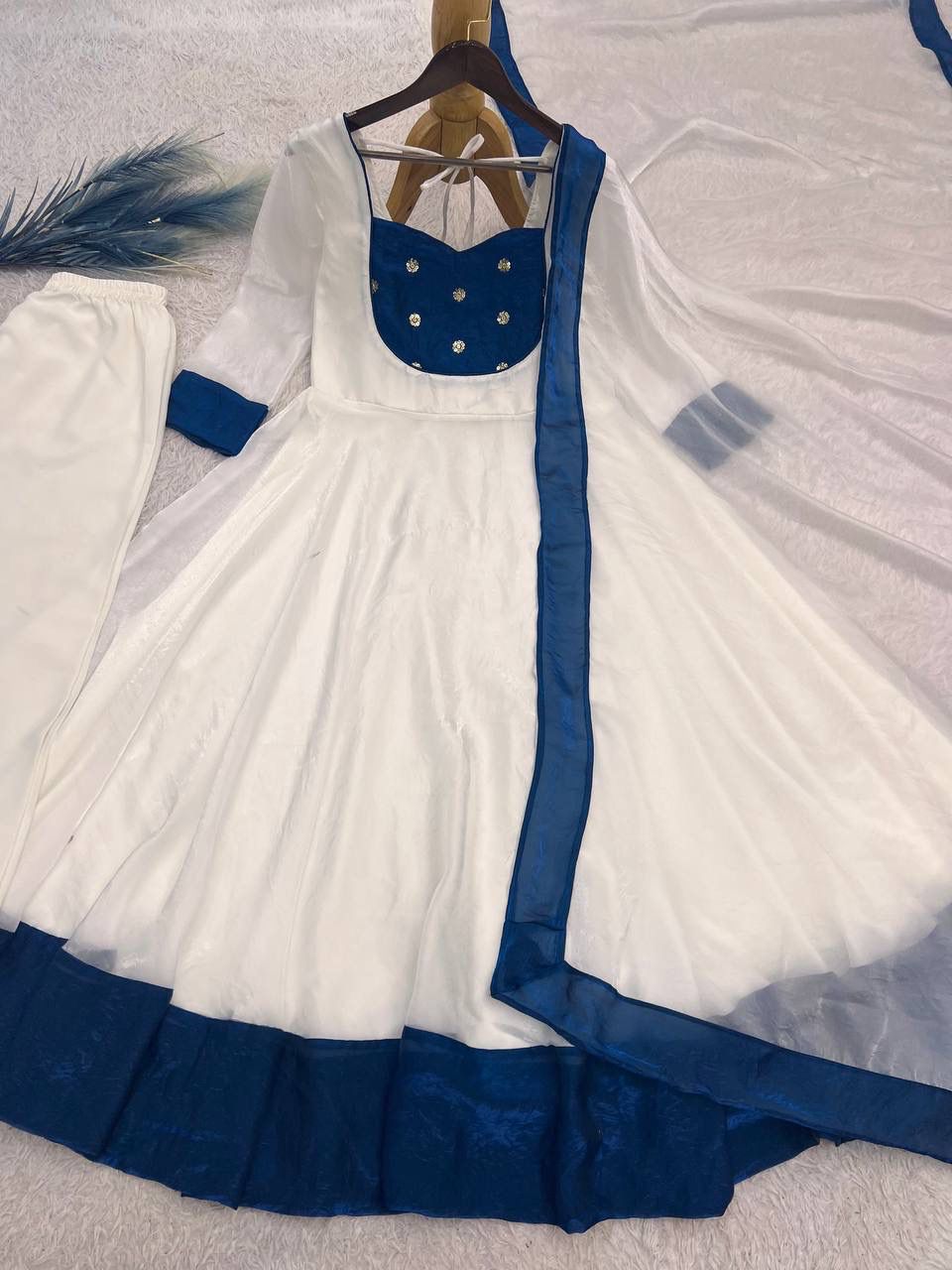 Anarkali Gown Set with Dupatta