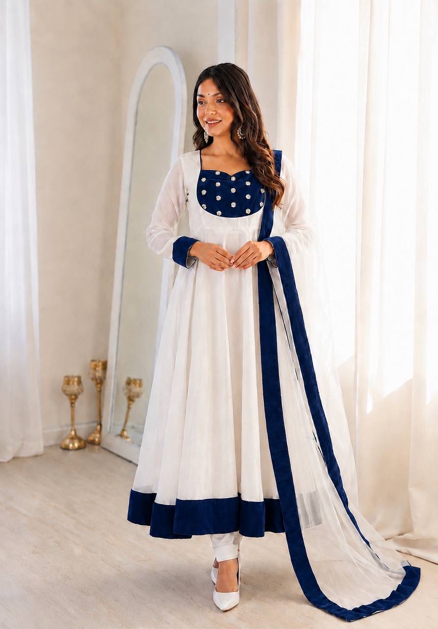 Anarkali Gown Set with Dupatta